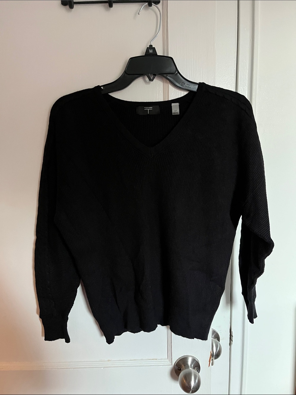 Tahari Black V-Neck Men's Sweater